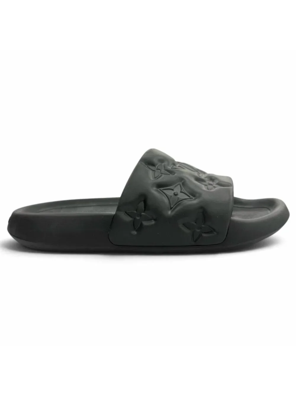 Louis Vuitton Waterfront Line Rubber Monogram Sandals Black